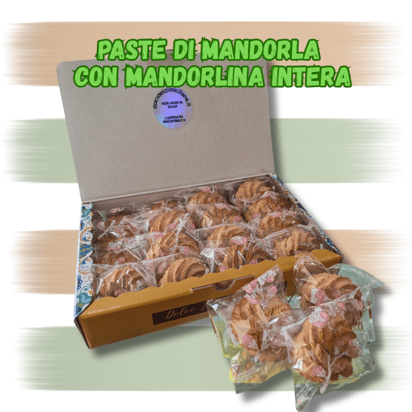 Biscotti alle mandorle con mandorlina 1,0kg - Paste di mandorla - Dolci delizie siciliane