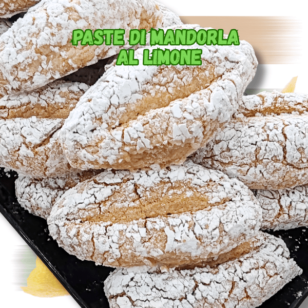 Biscotti siciliani alle mandorle e limone 500g - Paste di mandorla al limone - Dolci delizie siciliane
