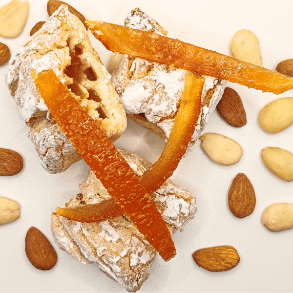 Biscotti Taormina 1kg - Paste di Mandorla con Cuore d'Arancia Candita - Dolci delizie siciliane