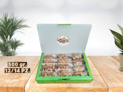 box 1kg 12/14 pezzi biscotti pistacchio e mandorle dolci delizie siciliane