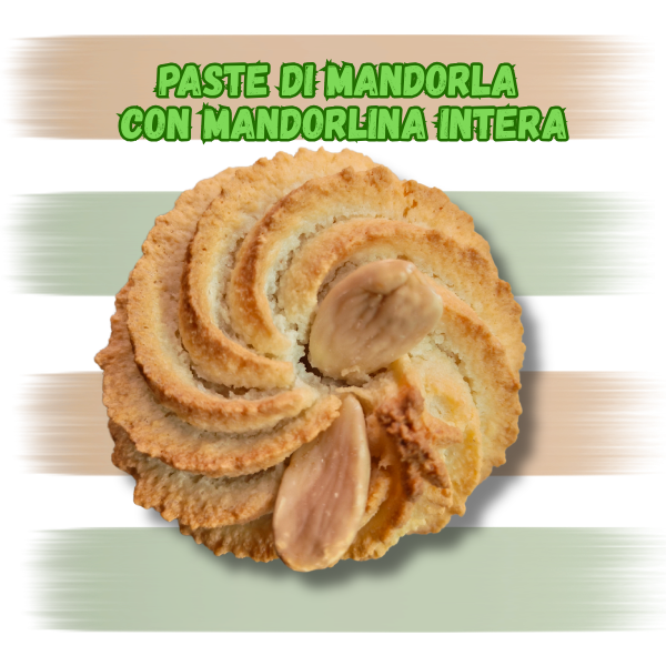 Almond biscuits with candied cherry
